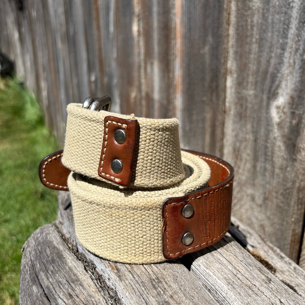 Tommy Bahama tan leather belt size XL